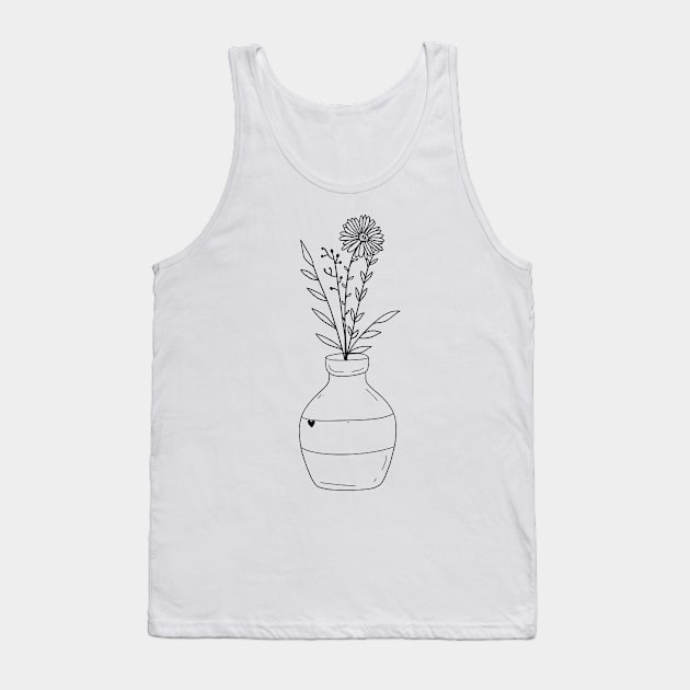 Wildflowers in Jar Tank Top by Designs by Katie Leigh